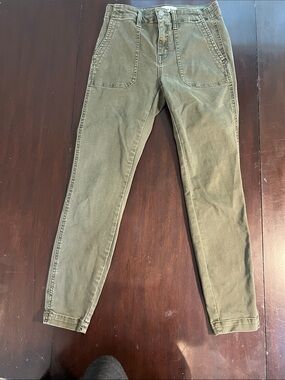Studio Olive Green Chino Jogger Pants